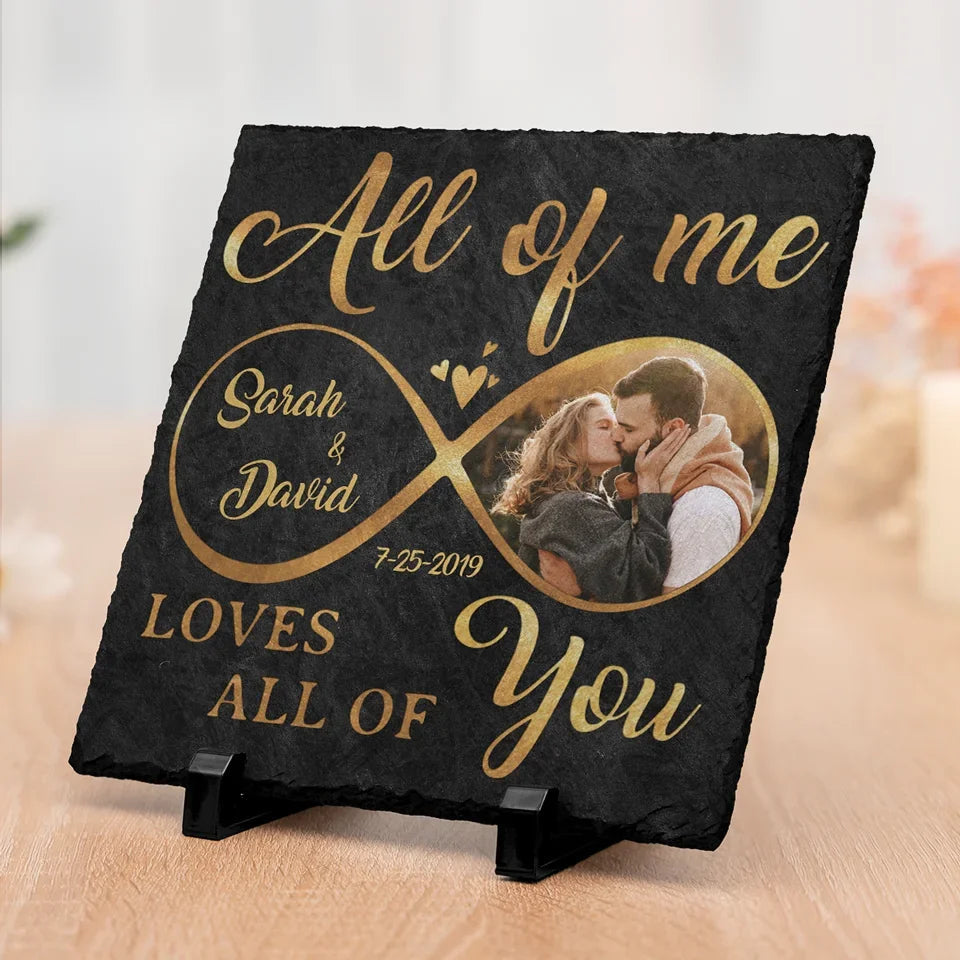 Custom Photo You Stole My Heart, But I’ll Let You Keep It - Couple Personalized Custom Square Shaped Stone With Stand - Gift For Husband Wife, Anniversary
