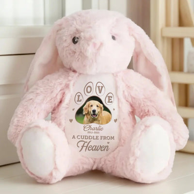 Custom Photo Forever My Cuddle Buddy - Memorial Personalized Custom Easter Bunny Plush - Sympathy Gift For Pet Owners, Pet Lovers