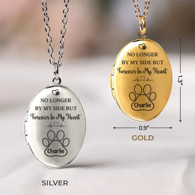 Custom Photo Run Free, Until We Meet Again - Memorial Personalized Custom Locket Necklace - Sympathy Gift For Pet Owners, Pet Lovers