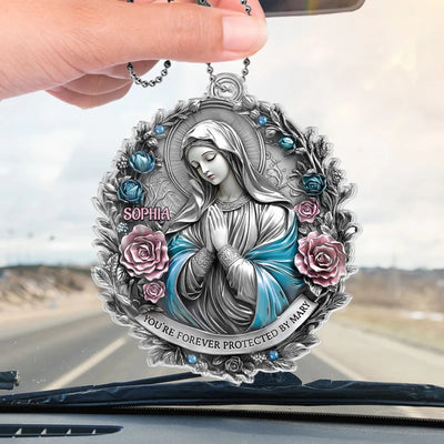 Keep Me In Your Gentle Embrace - Memorial Personalized Custom Car Ornament - Acrylic Custom Shaped - Sympathy Gift For Family Members