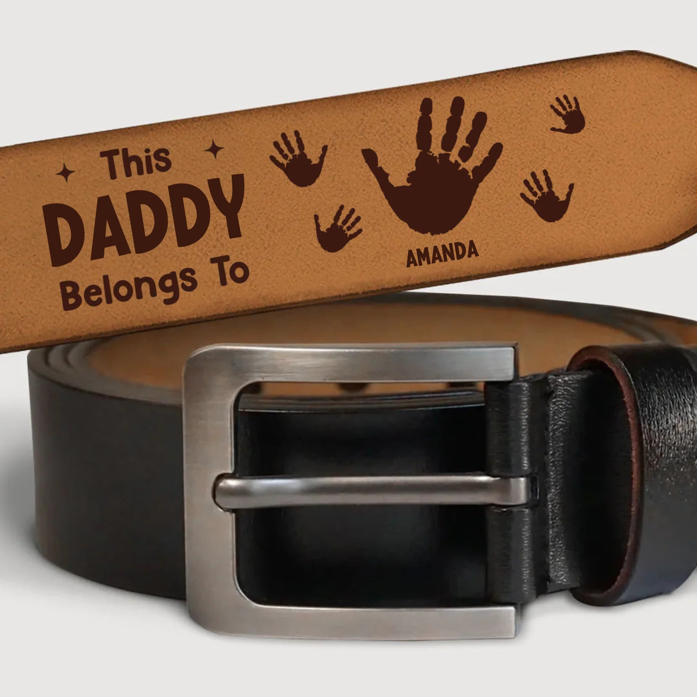 Always My Dad, Forever My Hero - Family Personalized Custom Engraved Leather Belt - Father's Day, Gift For Dad, Grandpa