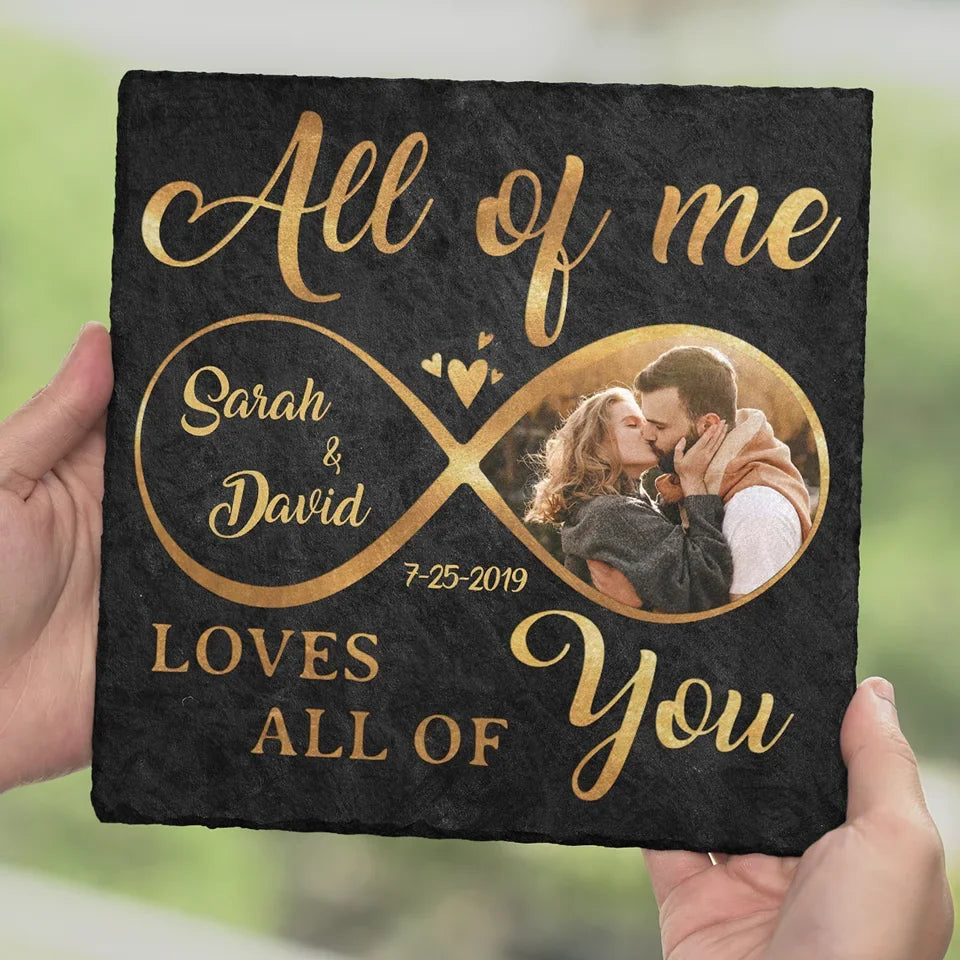 Custom Photo You Stole My Heart, But I’ll Let You Keep It - Couple Personalized Custom Square Shaped Stone With Stand - Gift For Husband Wife, Anniversary