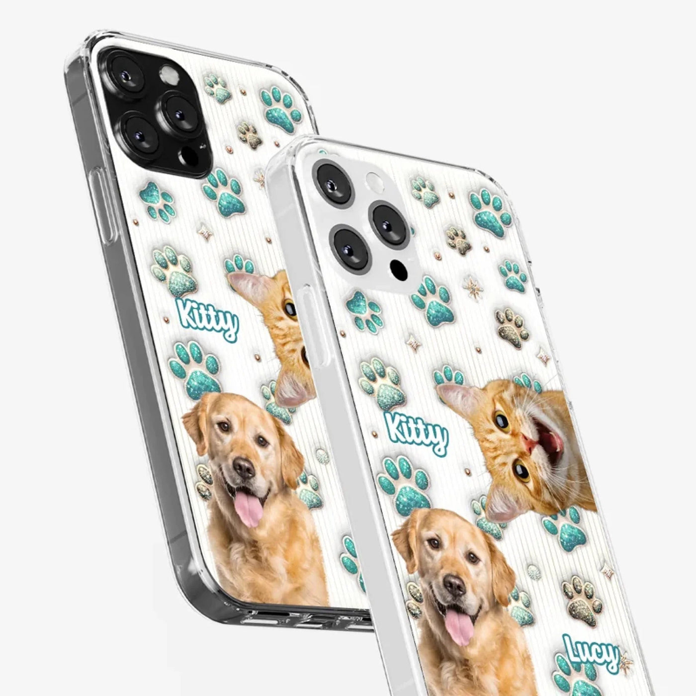 Custom Photo Cuteness Overload In Every Call - Dog & Cat Personalized Custom 3D Inflated Effect Printed Clear Phone Case - Gift For Pet Owners, Pet Lover