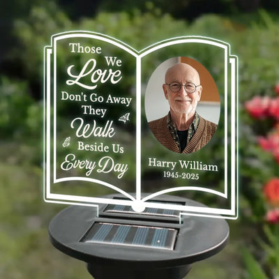 Custom Photo Memories Keep Us Together - Memorial Personalized Custom Garden Solar Light - Sympathy Gift For Family Members