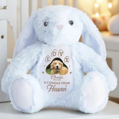 Custom Photo Forever My Cuddle Buddy - Memorial Personalized Custom Easter Bunny Plush - Sympathy Gift For Pet Owners, Pet Lovers