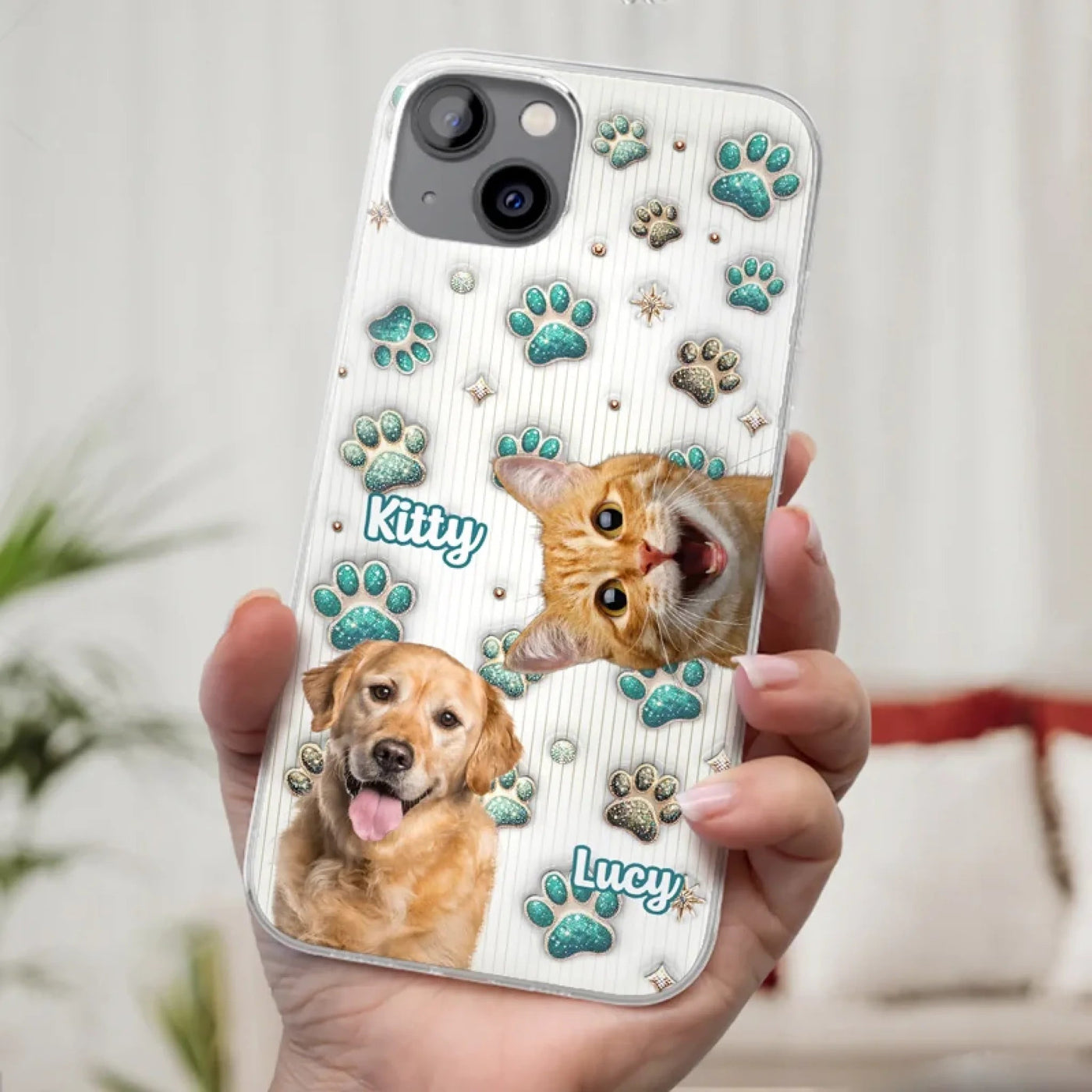Custom Photo Cuteness Overload In Every Call - Dog & Cat Personalized Custom 3D Inflated Effect Printed Clear Phone Case - Gift For Pet Owners, Pet Lover