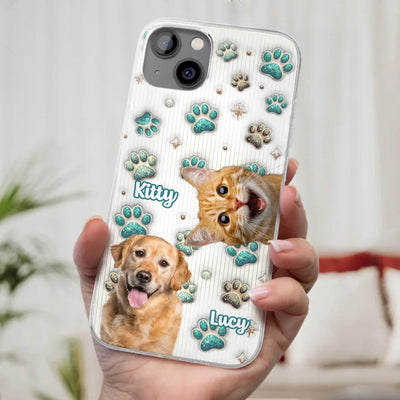 Custom Photo Cuteness Overload In Every Call - Dog & Cat Personalized Custom 3D Inflated Effect Printed Clear Phone Case - Gift For Pet Owners, Pet Lover