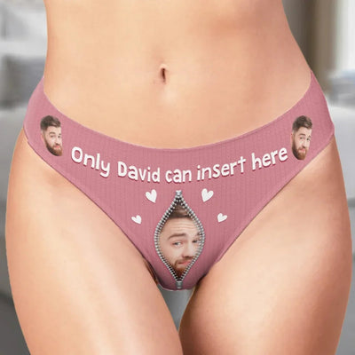 Custom Photo For Him And Him Only - Couple Personalized Women Briefs - Gift For Husband Wife, Anniversary